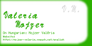 valeria mojzer business card