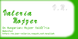 valeria mojzer business card